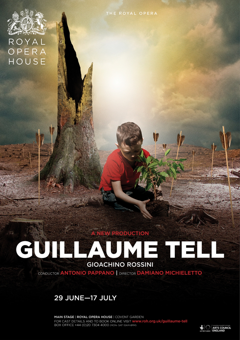 Guillaume Tell opera poster design by Damien Frost