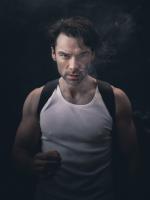 Aidan Turner, behind the scenes on the Lieutenant of Inishmore photoshoot, 2018 