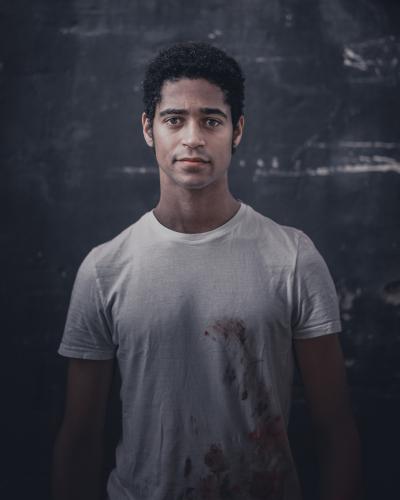 Alfred Enoch, behind the scenes on the Red photoshoot, 2017