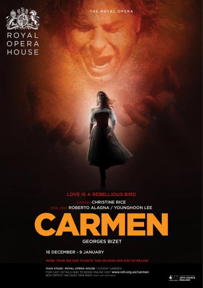 Carmen opera poster design by Damien Frost