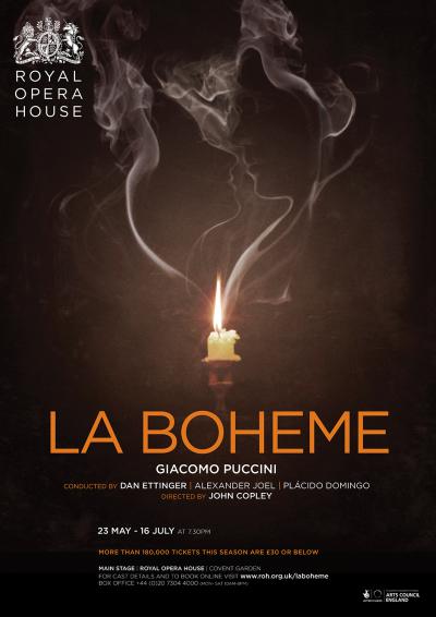 La Bohème opera poster design by Damien Frost