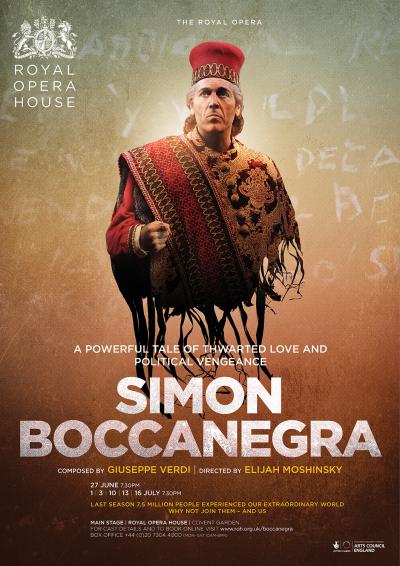 Simon Boccanegra opera poster design by Damien Frost