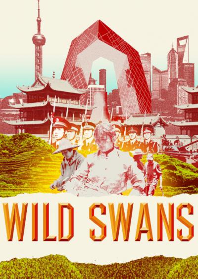 Wild Swans theatre poster draft concept design by Damien Frost