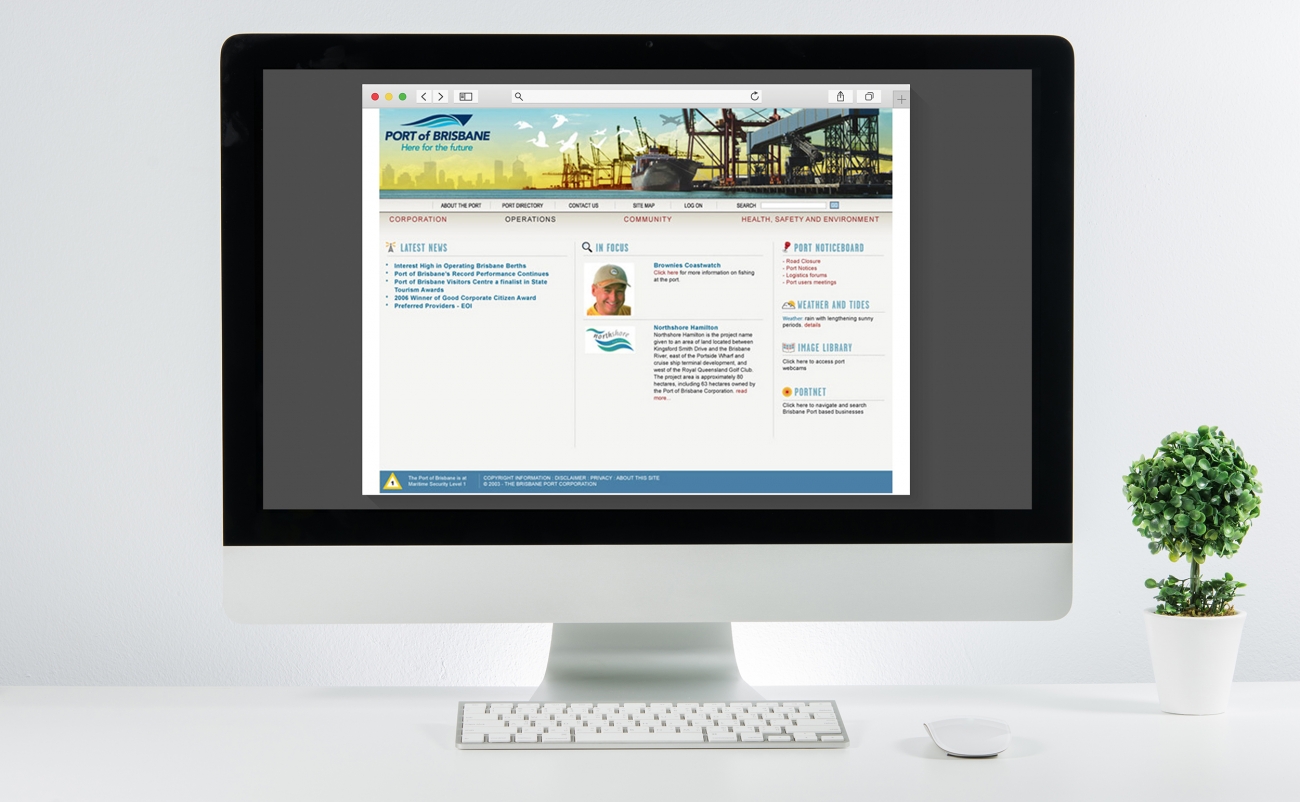 Brisbane Port Corporation website