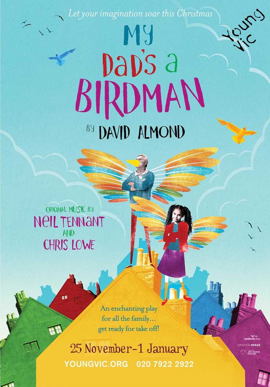 My Dad's Birdman theatre poster design by Damien Frost