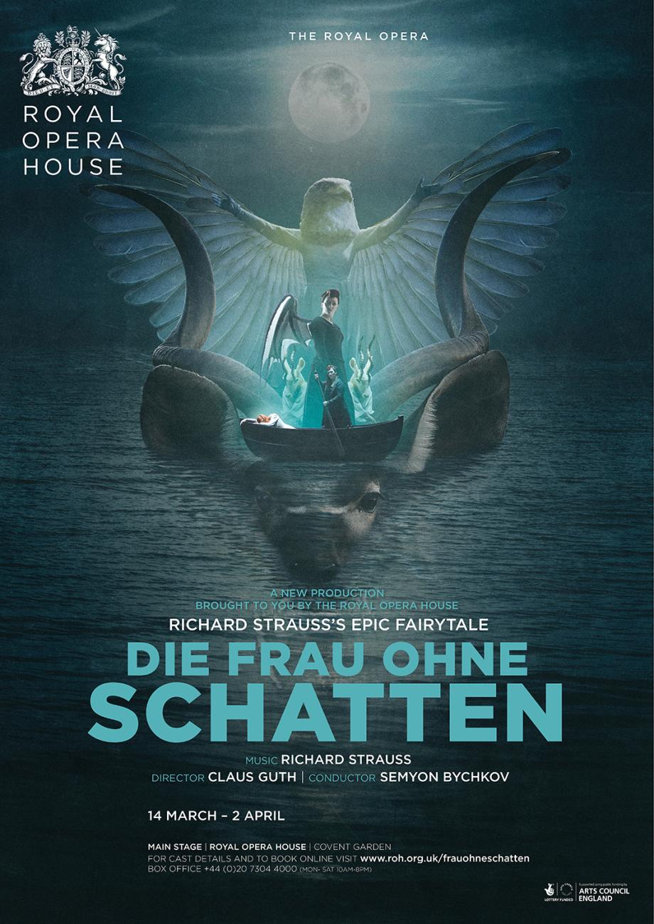 Die Frau ohne Schatten opera poster design by Damien Frost