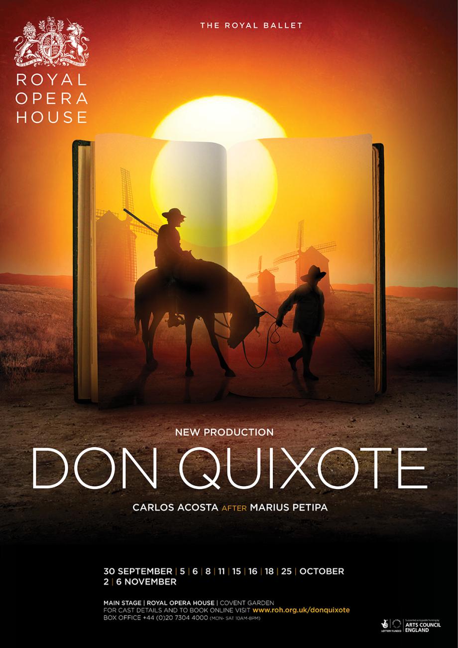 Don Quixote opera poster design by Damien Frost