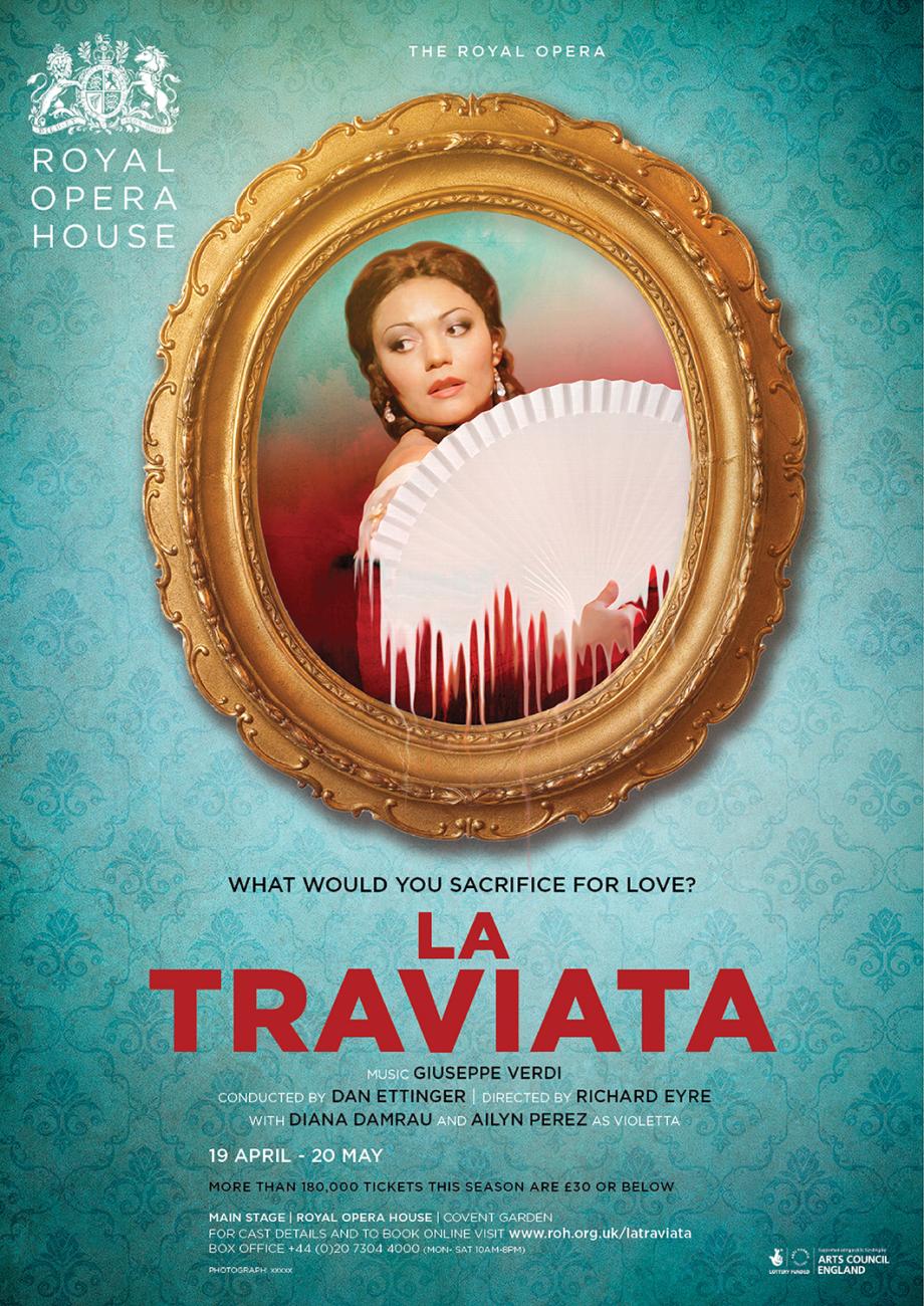 La Traviata opera poster design by Damien Frost