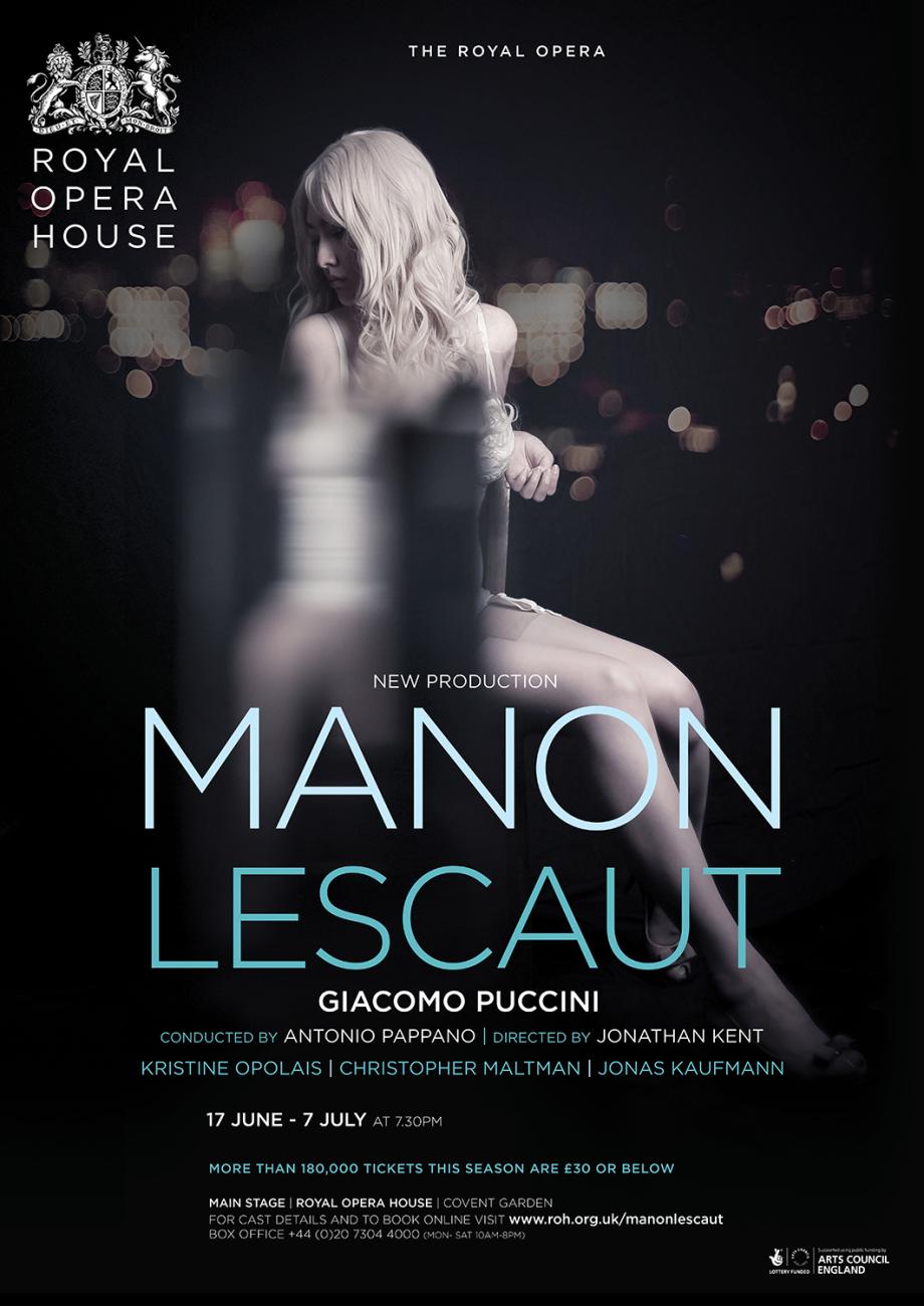 Manon Lescaut opera poster by Damien Frost