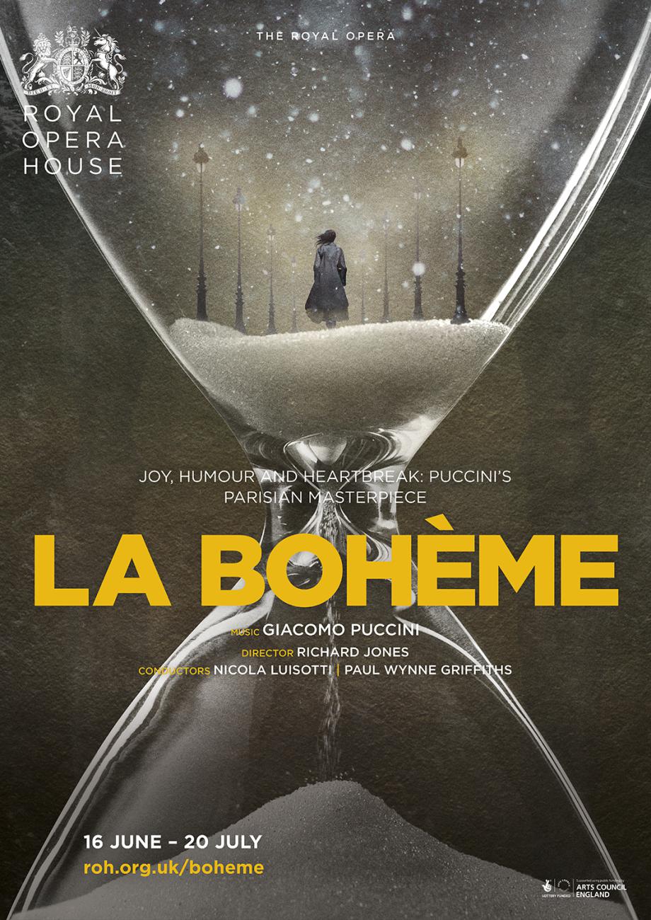 La Bohème opera poster design by Damien Frost