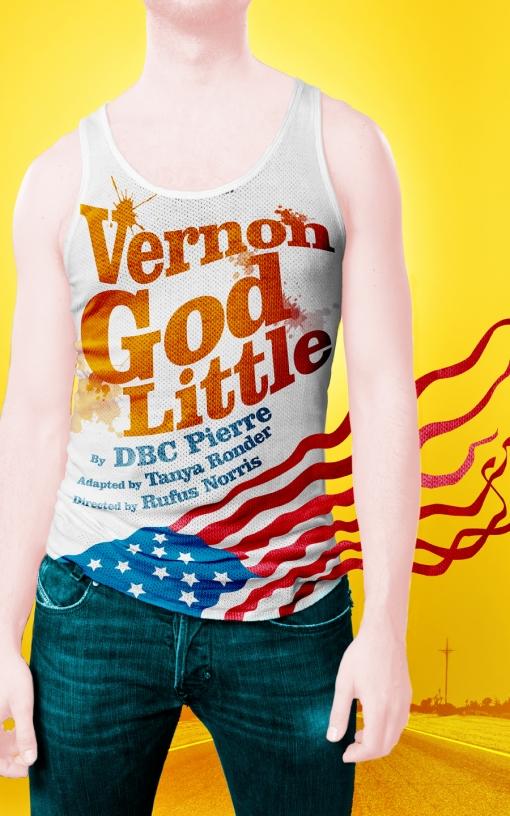 VERNON GOD LITTLE theatre poster design by Damien Frost