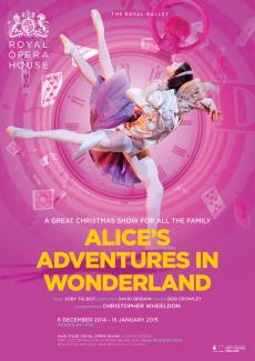 Alice’s Adventures in Wonderland ballet poster design by Damien Frost