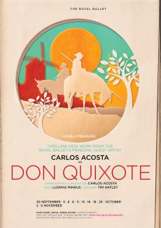 Don Quixote opera poster design by Damien Frost