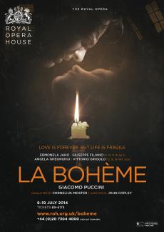 La Bohème opera poster design by Damien Frost