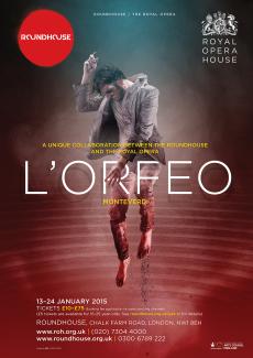 Orfeo opera poster design by Damien Frost