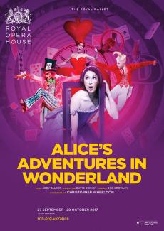 Alice’s Adventures in Wonderland ballet poster design by Damien Frost