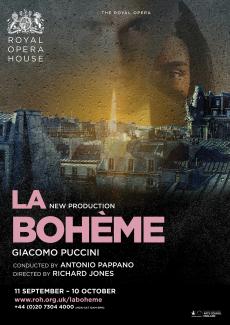 La Bohème opera poster design by Damien Frost