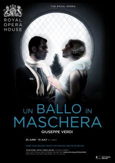 Un Ballo in Maschera opera poster design by Damien Frost