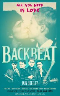 Backbeat theatre poster design by Damien Frost