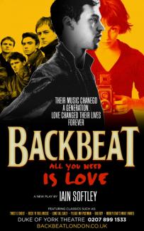 Backbeat theatre poster design by Damien Frost