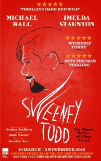 Sweeney Todd Theatre poster draft concept design by Damien Frost