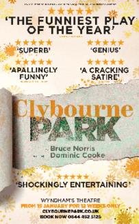 Clybourne Park theatre poster design by Damien Frost