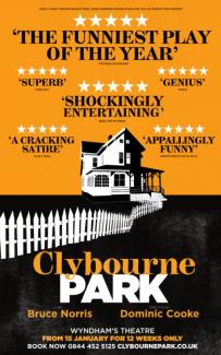 Clybourne Park theatre poster design by Damien Frost