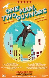 One Man Two Guvnors theatre poster draft concept design by Damien Frost