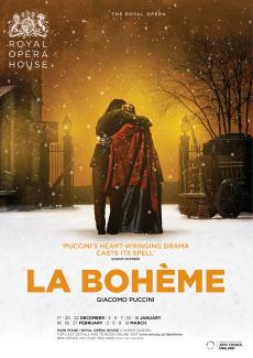 La Bohème opera poster design by Damien Frost