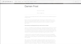 Journal London Damien Frost interview